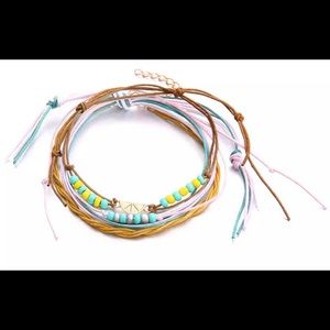 NEW Gold Ankle Bracelet String Braided